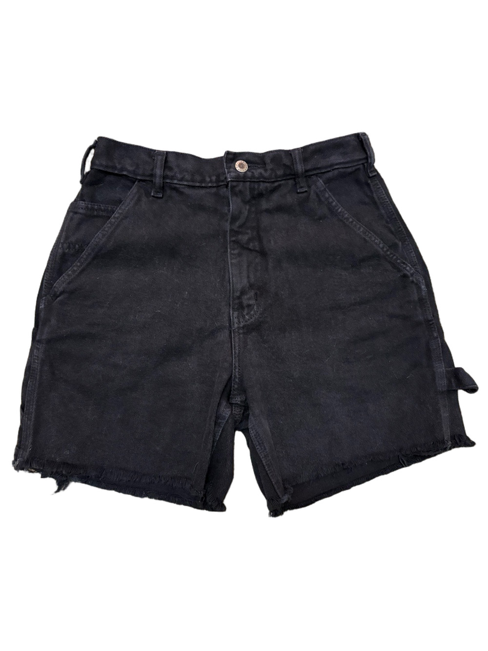 Vintage Carpenter High-Rise Black Denim Cutoff Shorts